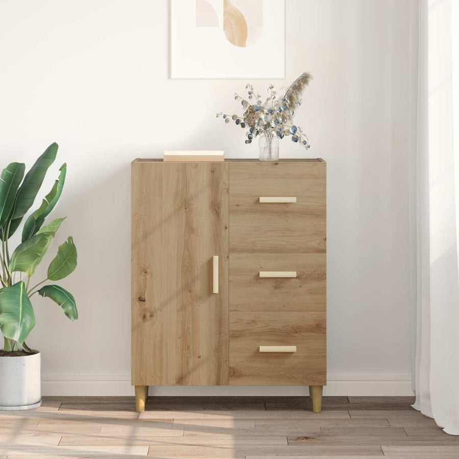 Dressoir met lade Artisan Eiken 34 x 69.5 x 90 cm Bewerkt hout