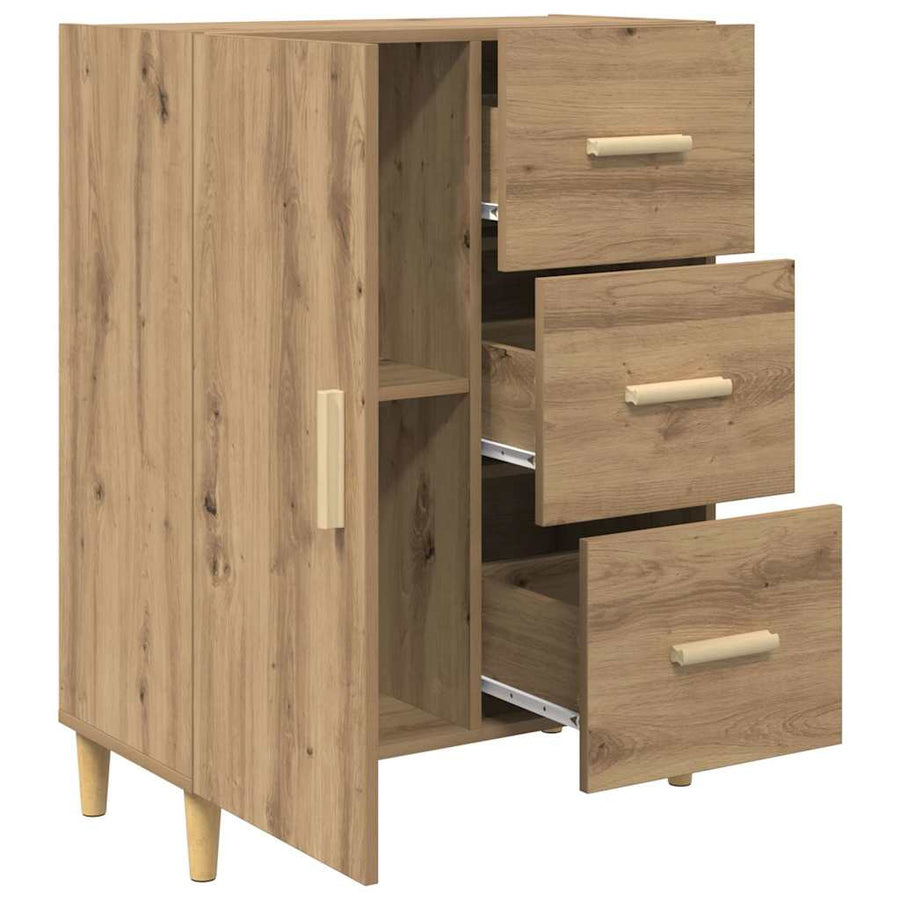 Dressoir met lade Artisan Eiken 34 x 69.5 x 90 cm Bewerkt hout