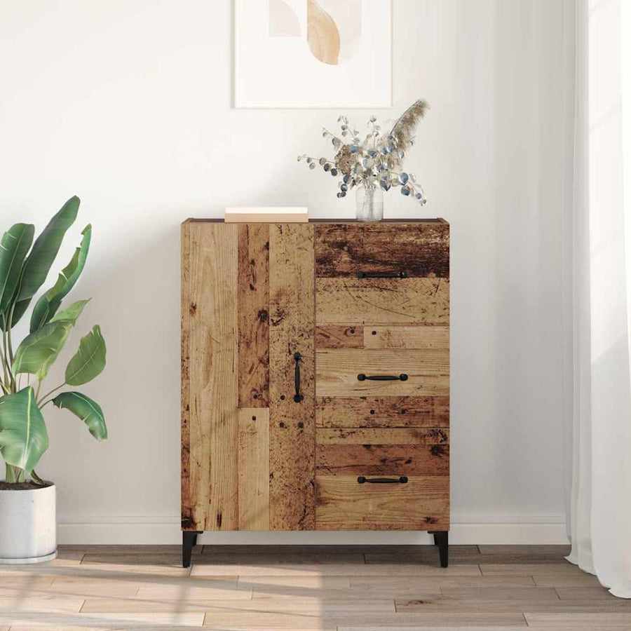 Dressoir met lade Oudhout 69,5 x 34 x 90 cm Bewerkt hout