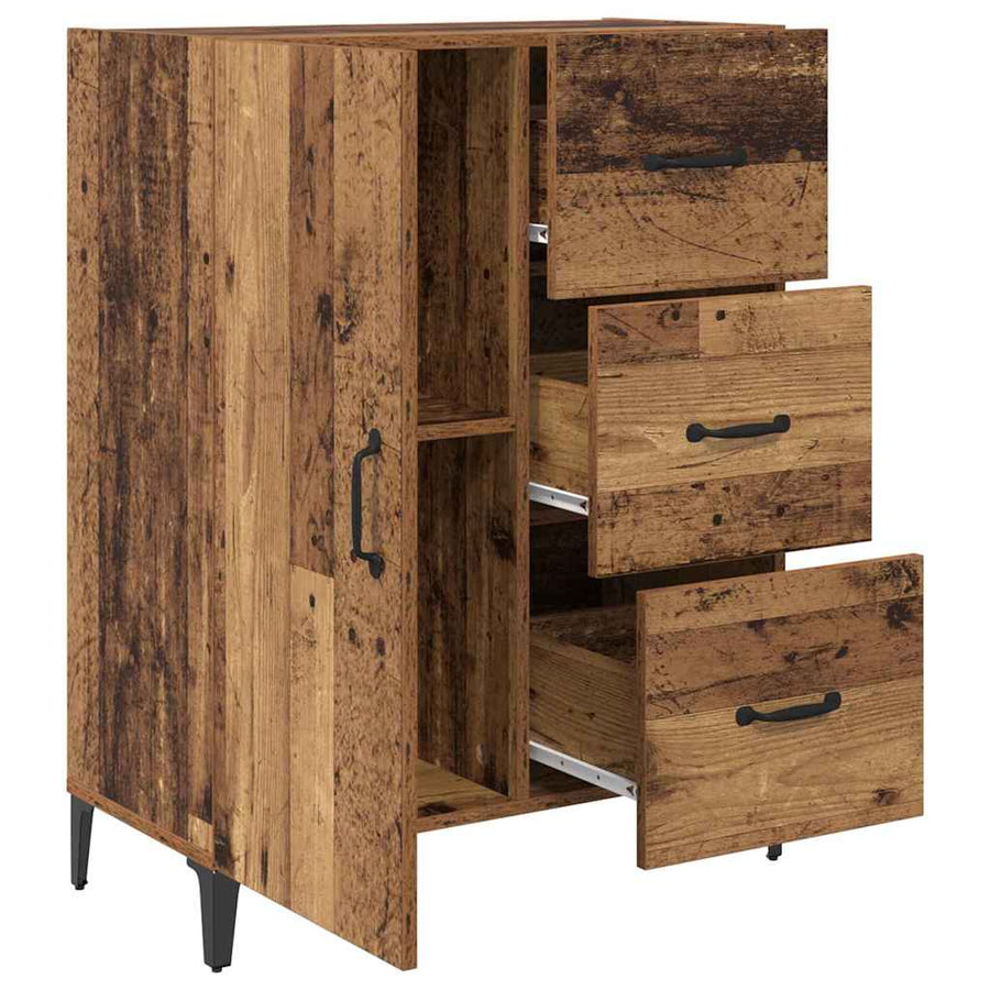 Dressoir met lade Oudhout 69,5 x 34 x 90 cm Bewerkt hout