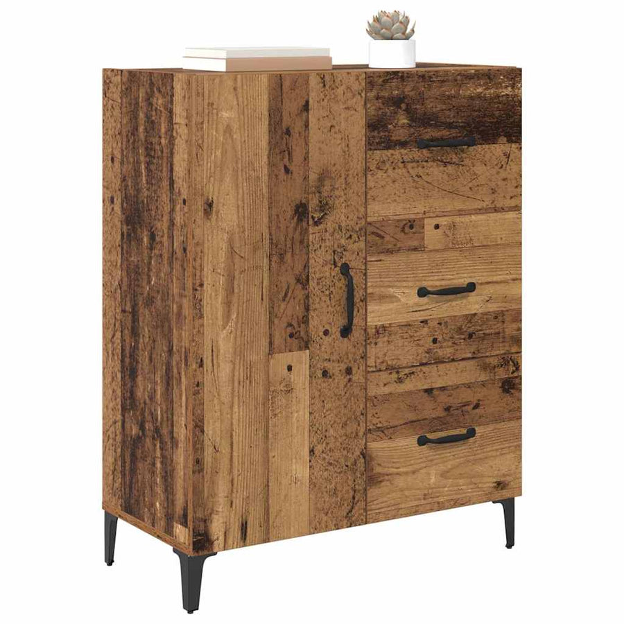 Dressoir met lade Oudhout 69,5 x 34 x 90 cm Bewerkt hout