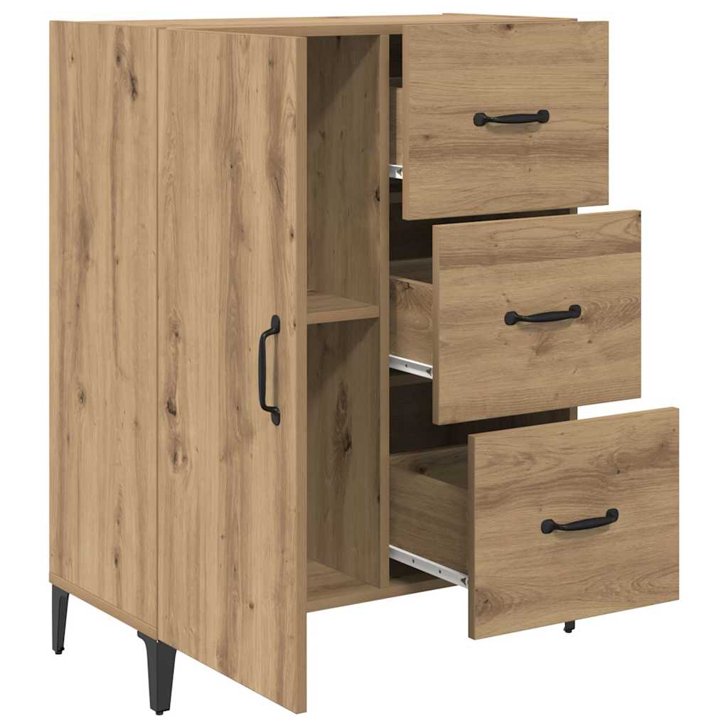 Dressoir met lade Artisan Eiken 69,5 x 34 x 90 cm Bewerkt hout
