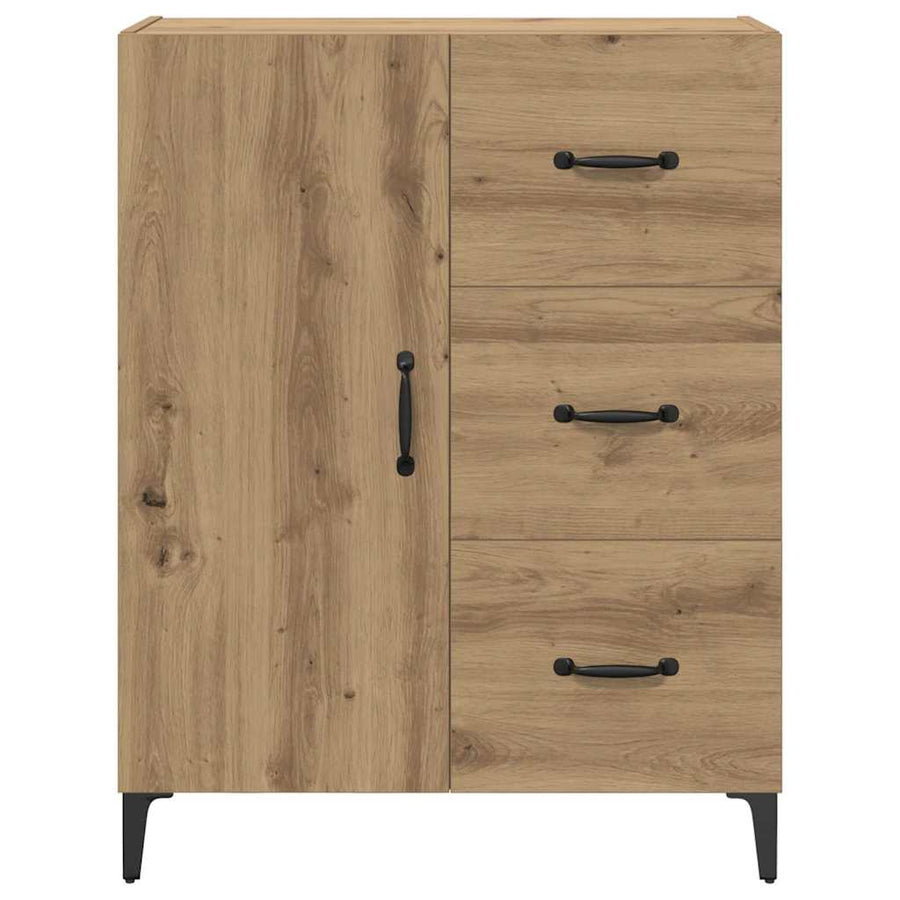 Dressoir met lade Artisan Eiken 69,5 x 34 x 90 cm Bewerkt hout