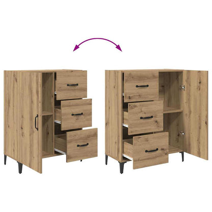 Dressoir met lade Artisan Eiken 69,5 x 34 x 90 cm Bewerkt hout