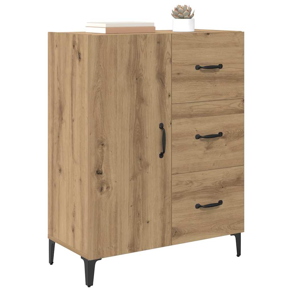 Dressoir met lade Artisan Eiken 69,5 x 34 x 90 cm Bewerkt hout