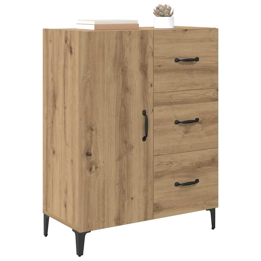 Dressoir met lade Artisan Eiken 69,5 x 34 x 90 cm Bewerkt hout