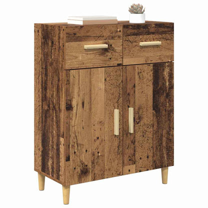 Dressoir met lade Oud hout 34 x 69.5 x 89 cm Bewerkt hout