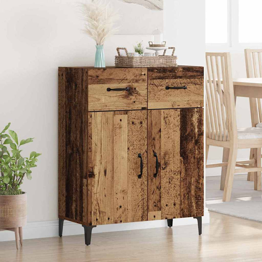 Dressoir met lade Oudhout 69,5 x 34 x 90 cm Bewerkt hout