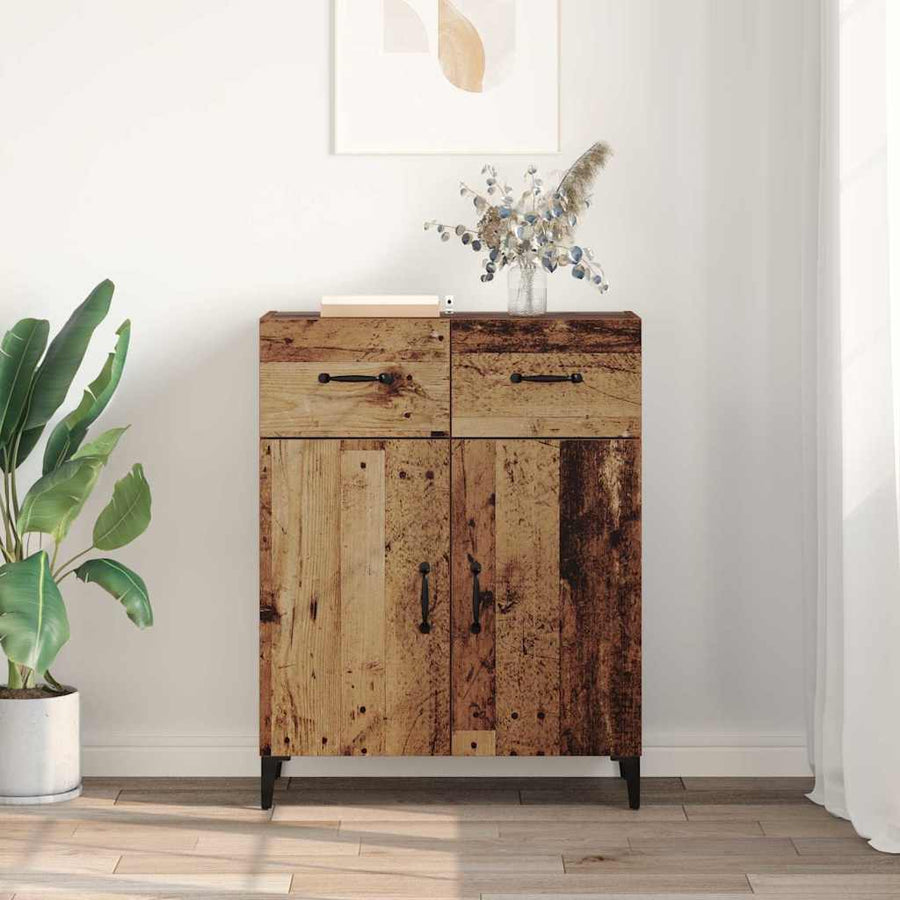 Dressoir met lade Oudhout 69,5 x 34 x 90 cm Bewerkt hout
