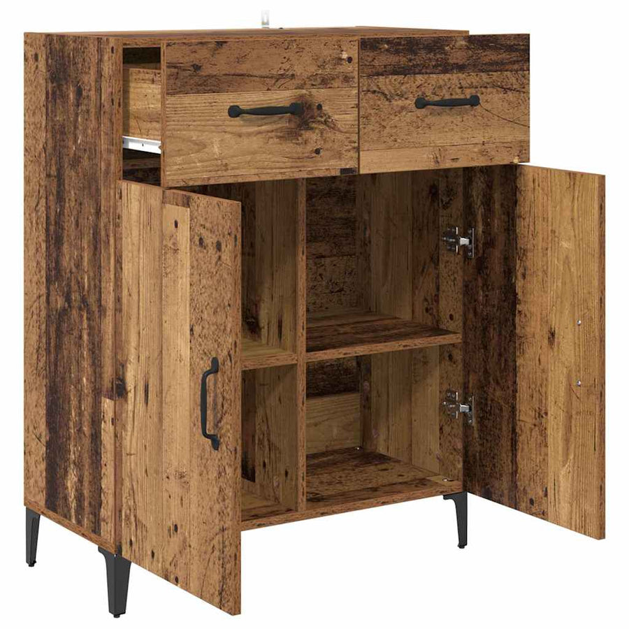 Dressoir met lade Oudhout 69,5 x 34 x 90 cm Bewerkt hout