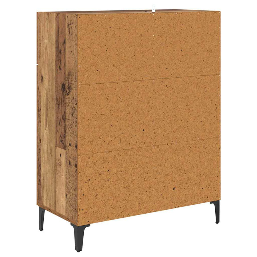 Dressoir met lade Oudhout 69,5 x 34 x 90 cm Bewerkt hout