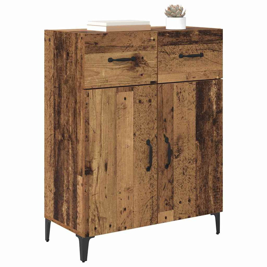 Dressoir met lade Oudhout 69,5 x 34 x 90 cm Bewerkt hout