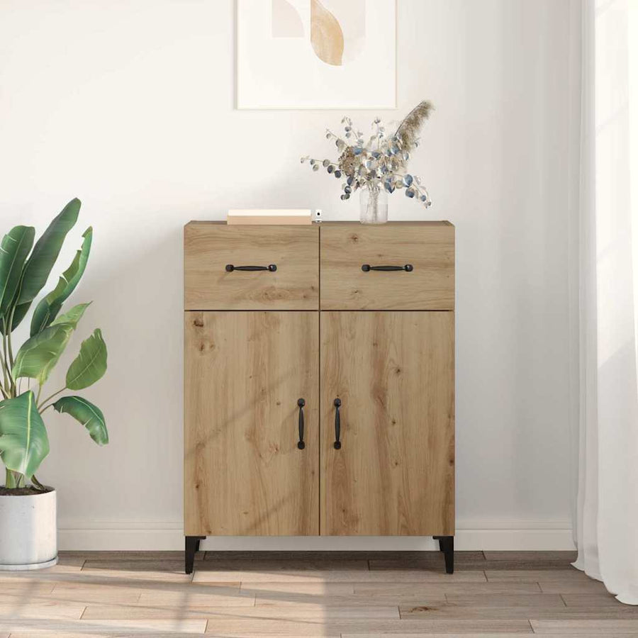 Dressoir met lade Artisan Eiken 69,5 x 34 x 90 cm Bewerkt hout