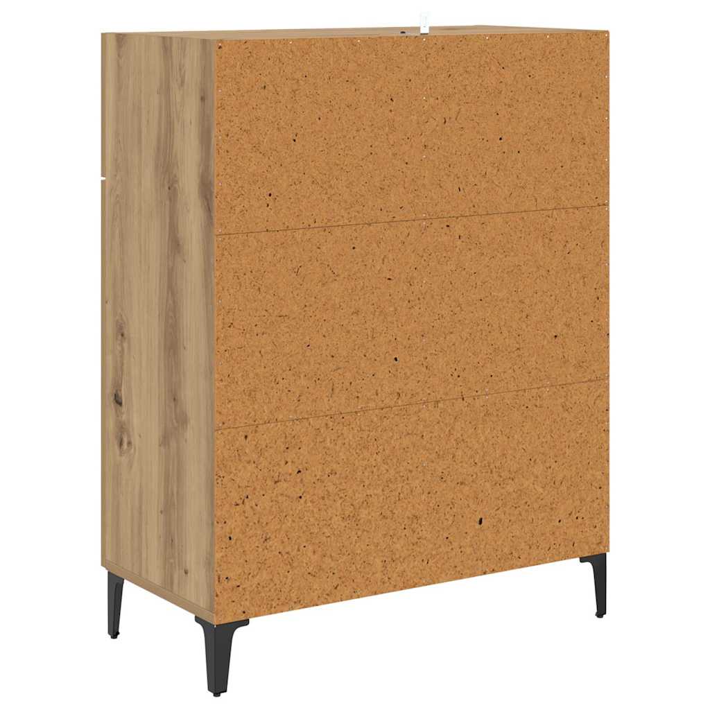 Dressoir met lade Artisan Eiken 69,5 x 34 x 90 cm Bewerkt hout