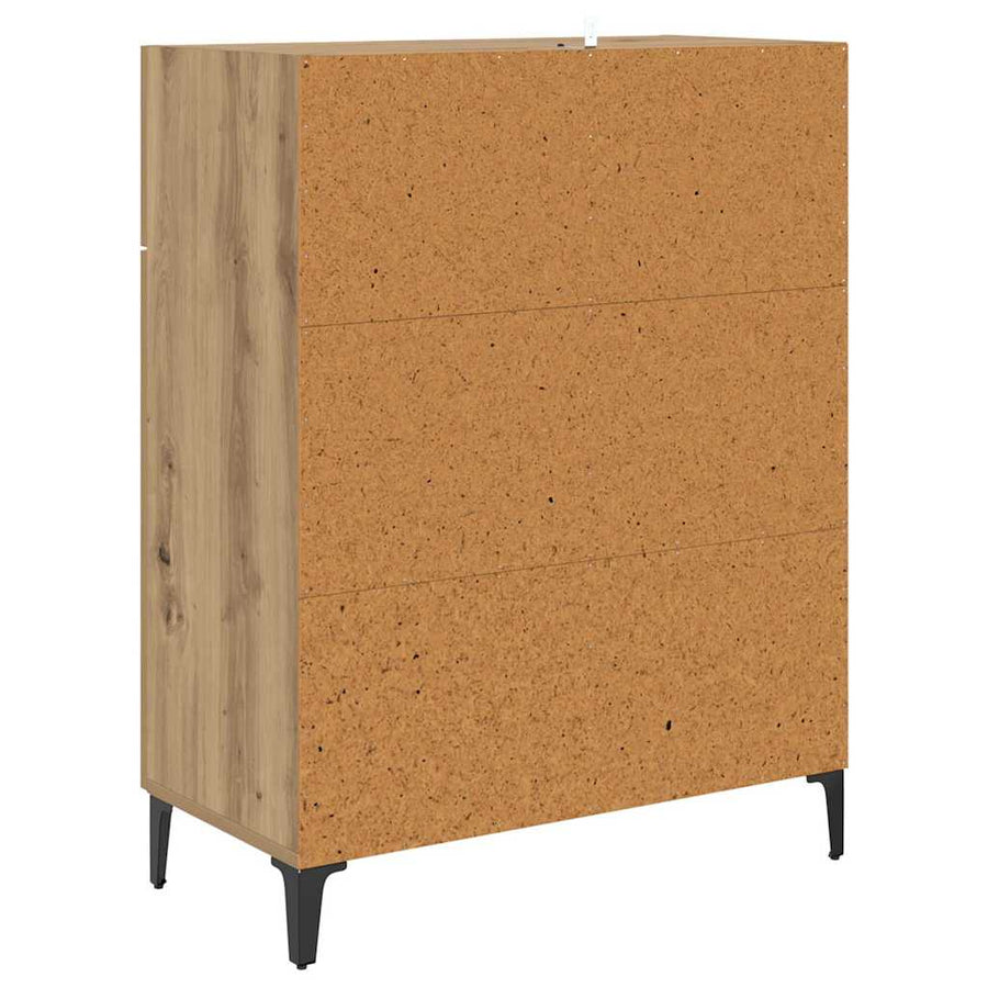 Dressoir met lade Artisan Eiken 69,5 x 34 x 90 cm Bewerkt hout