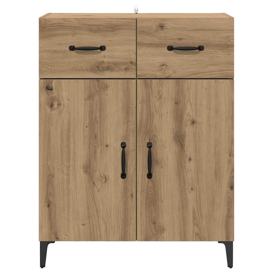 Dressoir met lade Artisan Eiken 69,5 x 34 x 90 cm Bewerkt hout