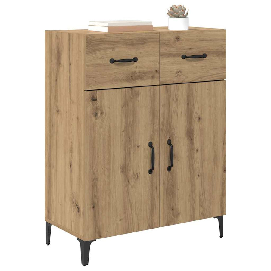Dressoir met lade Artisan Eiken 69,5 x 34 x 90 cm Bewerkt hout