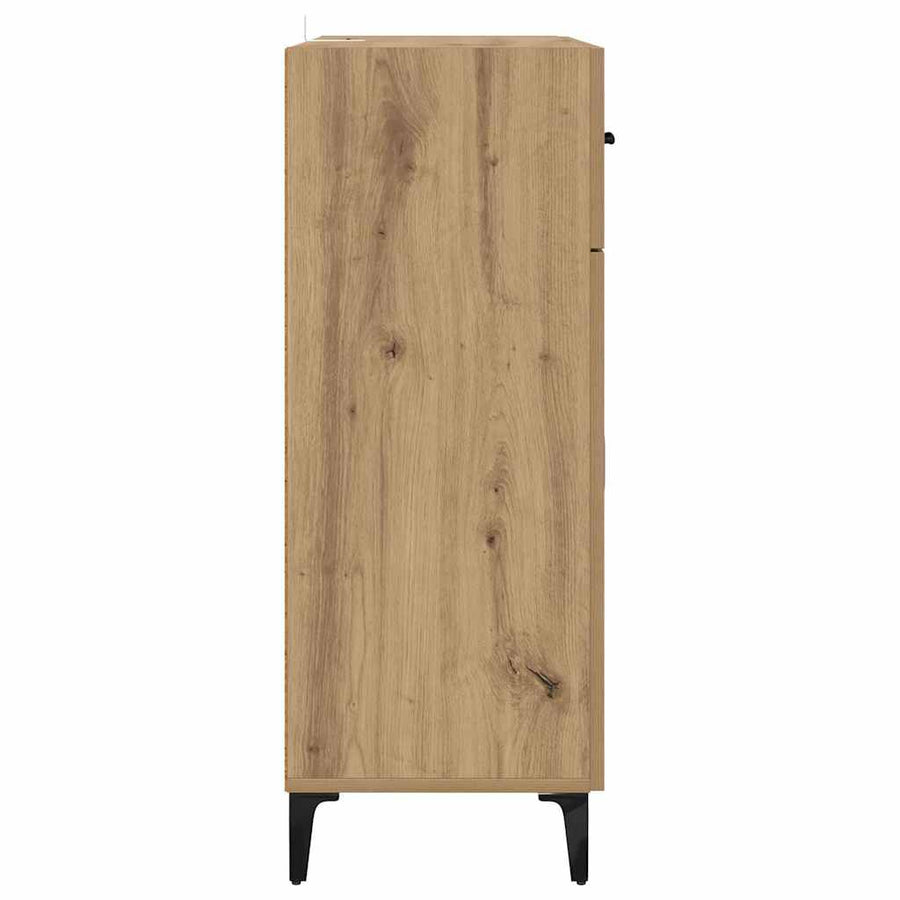Dressoir met lade Artisan Eiken 69,5 x 34 x 90 cm Bewerkt hout