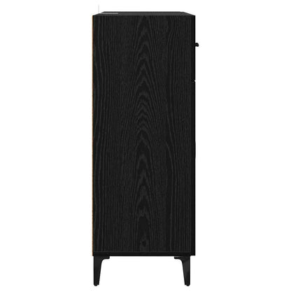 Dressoir met lade Zwart Eiken 69,5 x 34 x 90 cm Bewerkt hout