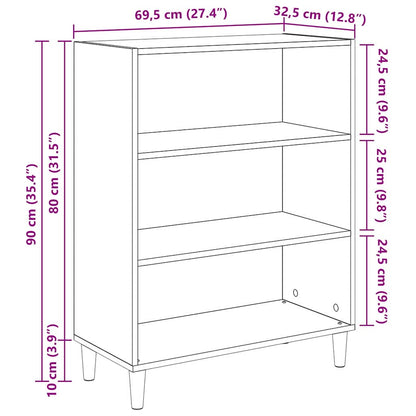 Dressoir Oudhout 69,5 x 32,5 x 90 cm Bewerkt hout
