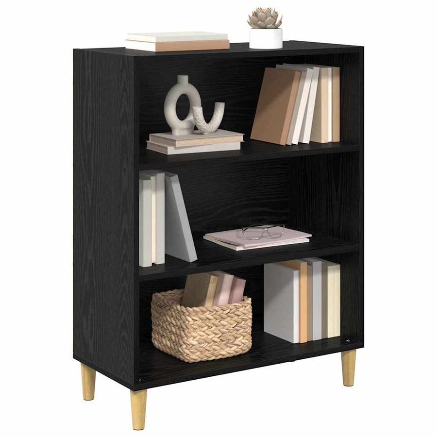 Dressoir Zwart Eiken 69,5 x 32,5 x 90 cm Bewerkt hout