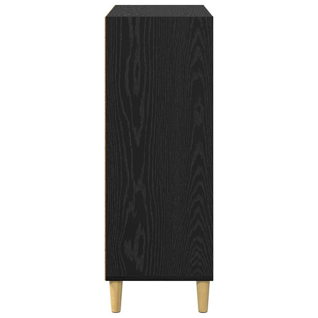 Dressoir Zwart Eiken 69,5 x 32,5 x 90 cm Bewerkt hout