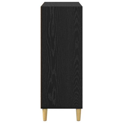 Dressoir Zwart Eiken 69,5 x 32,5 x 90 cm Bewerkt hout