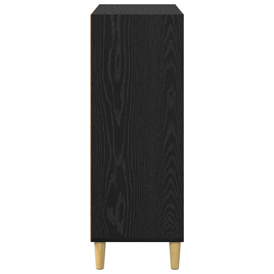 Dressoir Zwart Eiken 69,5 x 32,5 x 90 cm Bewerkt hout