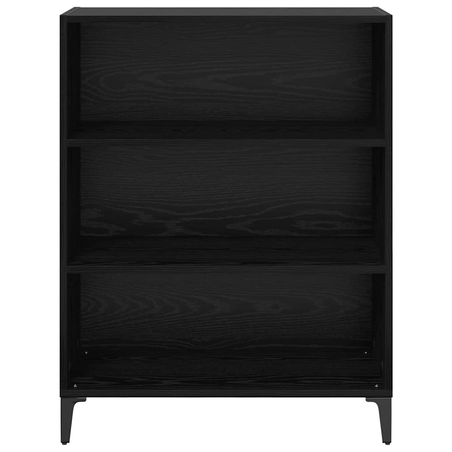 Dressoir Zwart Eiken 69,5 x 32,5 x 90 cm Bewerkt hout