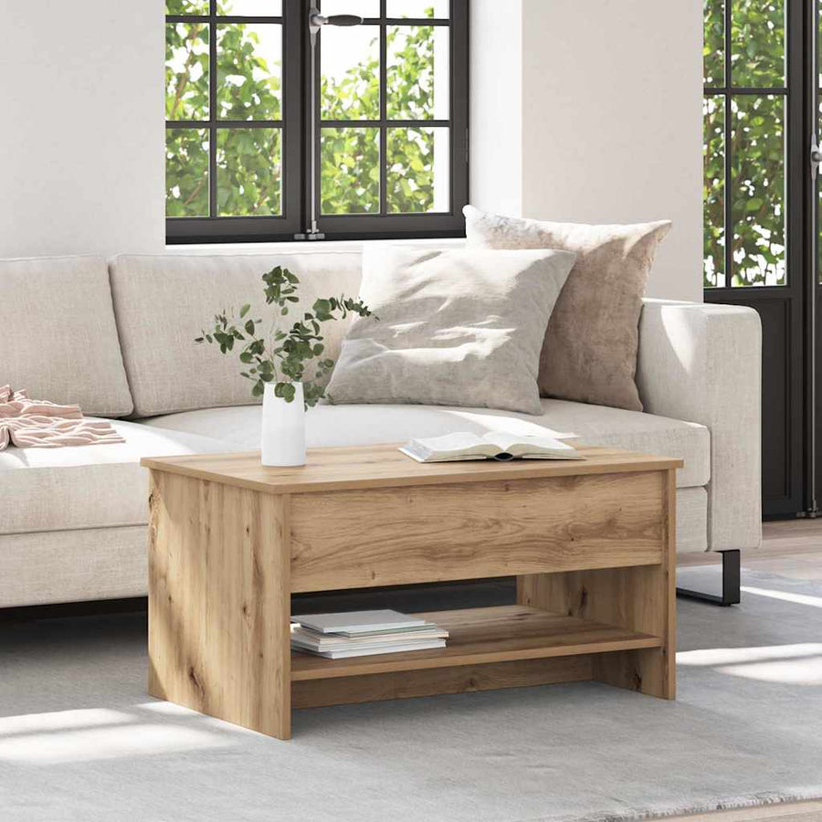 Salontafel Artisan Eiken 80 x 50,5 x 41,5 cm Bewerkt hout
