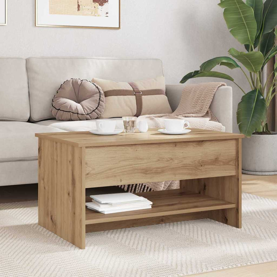 Salontafel Artisan Eiken 80 x 50,5 x 41,5 cm Bewerkt hout