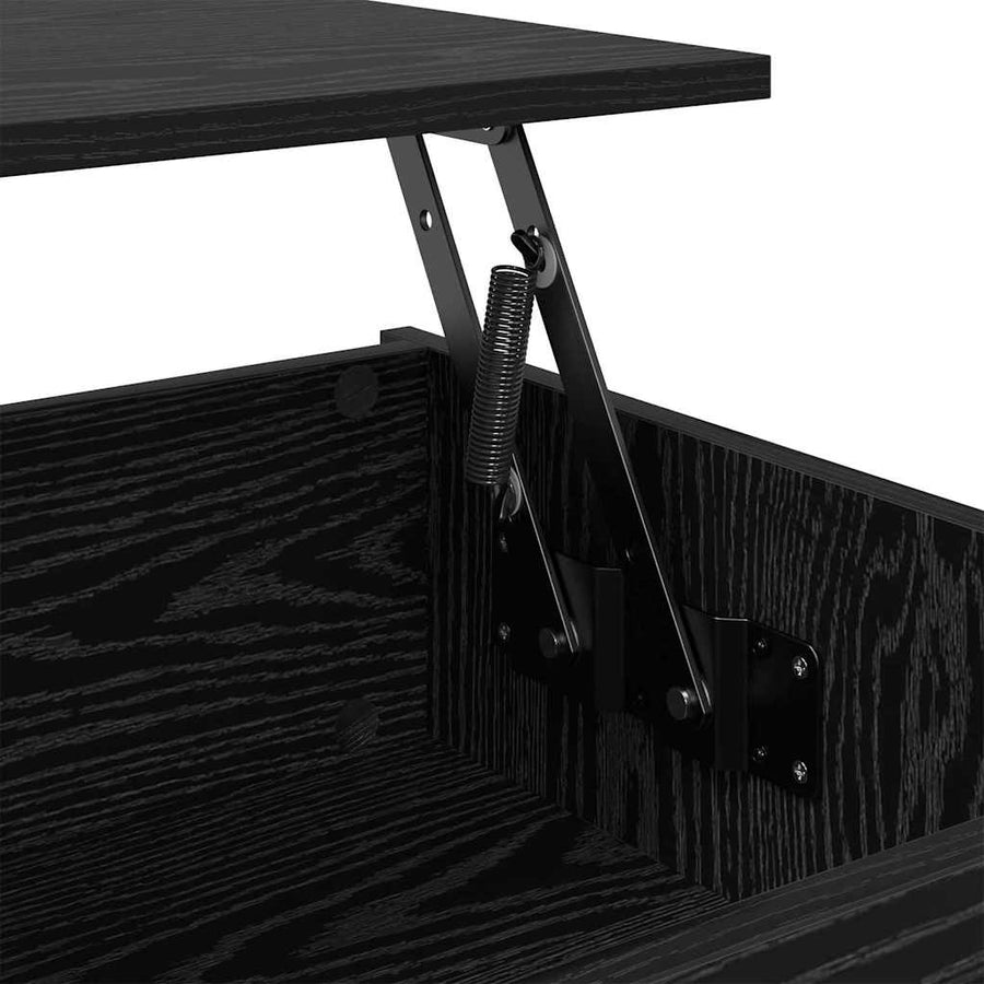 Salontafel Zwart Eiken 80 x 50,5 x 41,5 cm Bewerkt hout