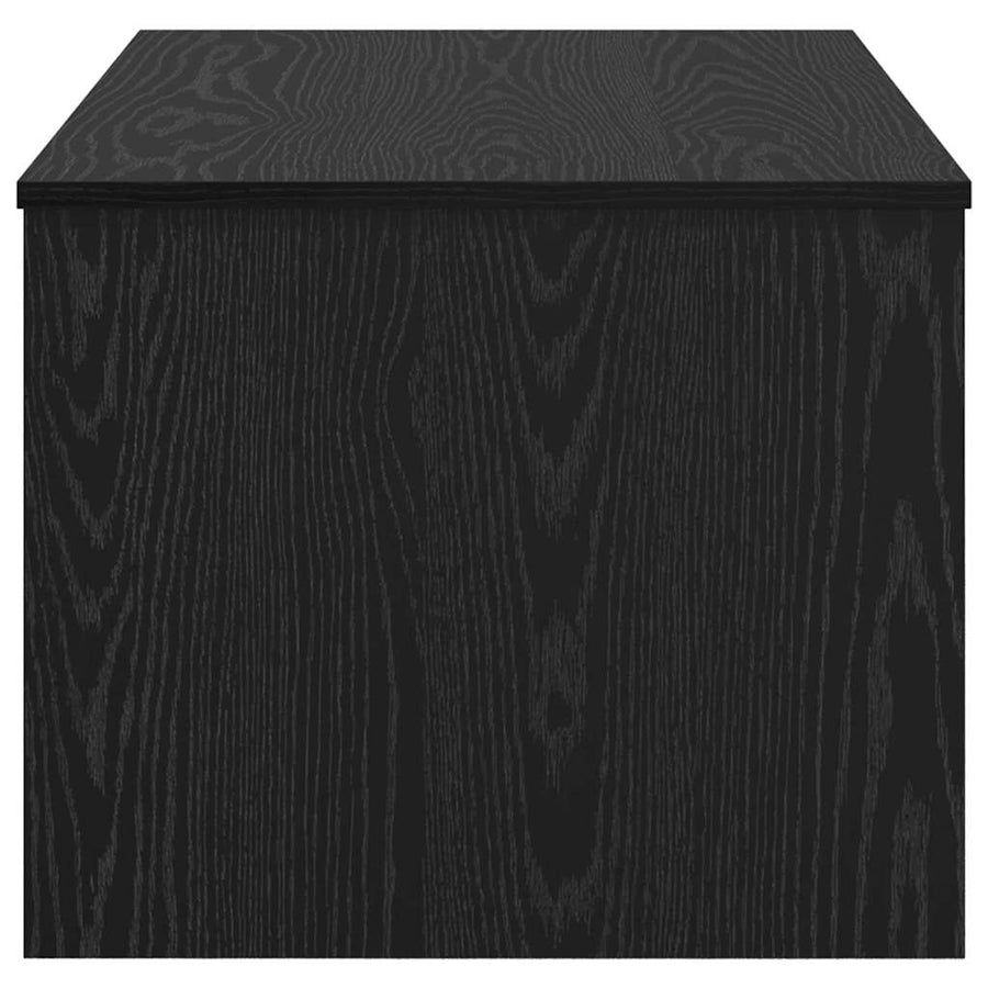 Salontafel Zwart Eiken 80 x 50,5 x 41,5 cm Bewerkt hout