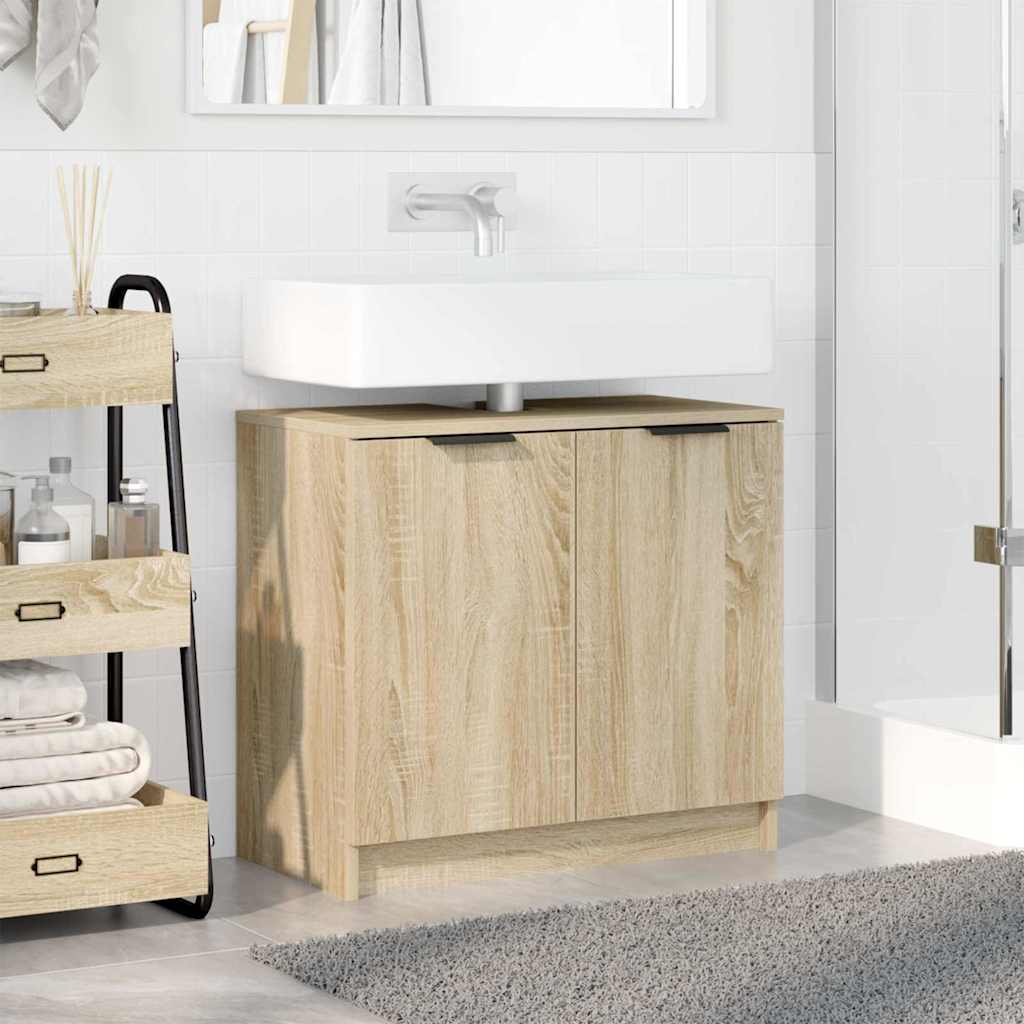 Badkamer Kast Sonoma Eiken 64,5 x 33,5 x 59 cm Bewerkt hout