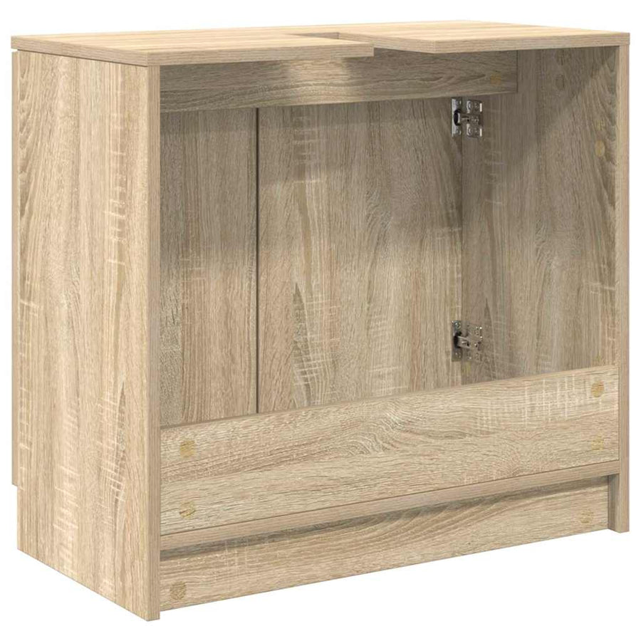 Badkamer Kast Sonoma Eiken 64,5 x 33,5 x 59 cm Bewerkt hout