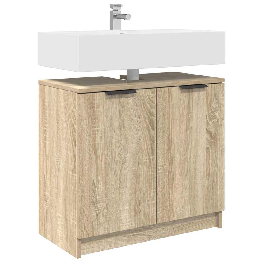 Badkamer Kast Sonoma Eiken 64,5 x 33,5 x 59 cm Bewerkt hout