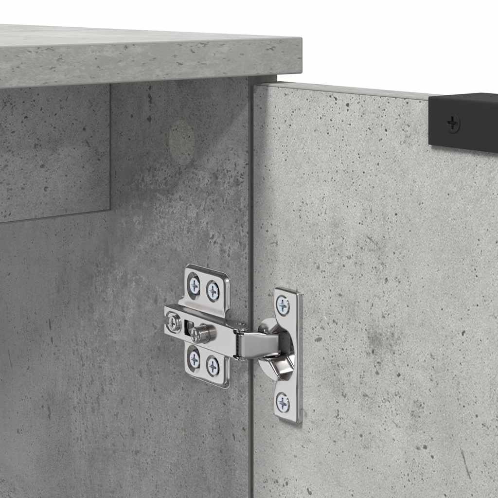 Badkamer Kast Beton Grijs 64,5 x 33,5 x 59 cm Bewerkt hout