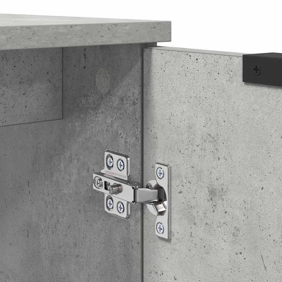Badkamer Kast Beton Grijs 64,5 x 33,5 x 59 cm Bewerkt hout
