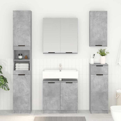 Badkamer Kast Beton Grijs 64,5 x 33,5 x 59 cm Bewerkt hout