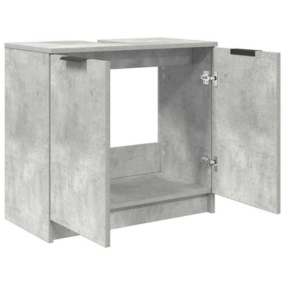 Badkamer Kast Beton Grijs 64,5 x 33,5 x 59 cm Bewerkt hout