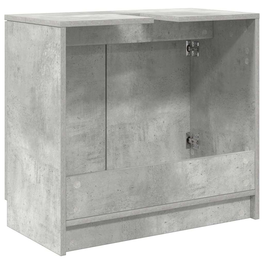 Badkamer Kast Beton Grijs 64,5 x 33,5 x 59 cm Bewerkt hout