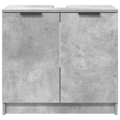 Badkamer Kast Beton Grijs 64,5 x 33,5 x 59 cm Bewerkt hout
