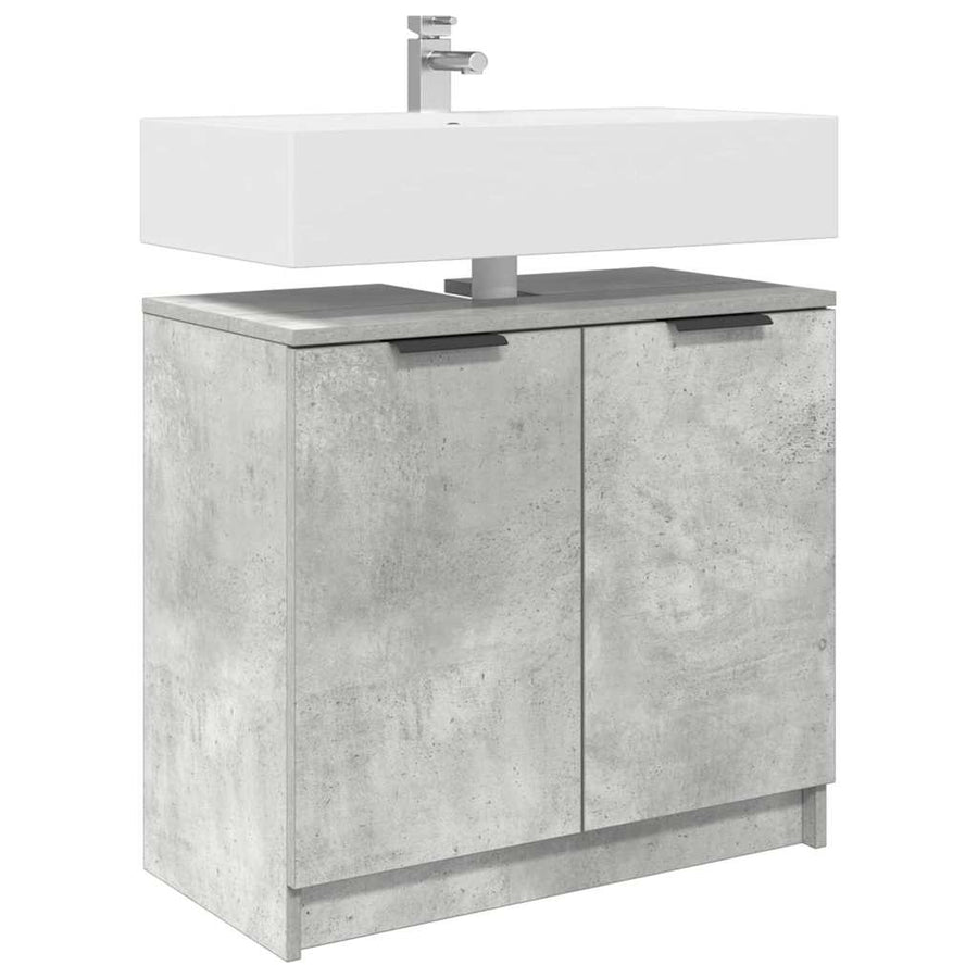 Badkamer Kast Beton Grijs 64,5 x 33,5 x 59 cm Bewerkt hout