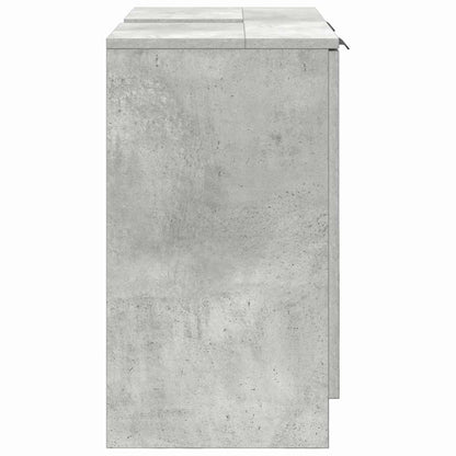 Badkamer Kast Beton Grijs 64,5 x 33,5 x 59 cm Bewerkt hout