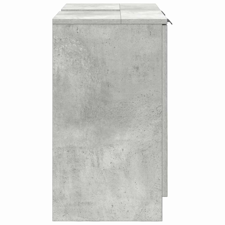 Badkamer Kast Beton Grijs 64,5 x 33,5 x 59 cm Bewerkt hout