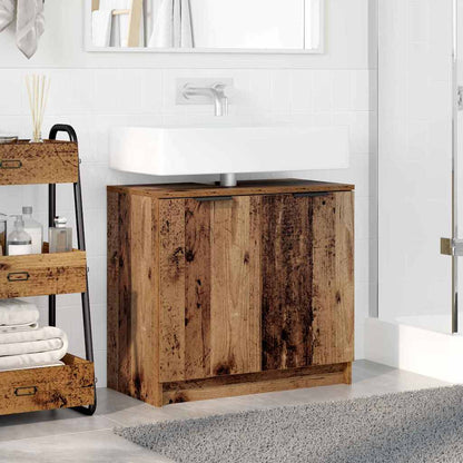 Badkamer Kast Oud Hout 64,5 x 33,5 x 59 cm Bewerkt hout