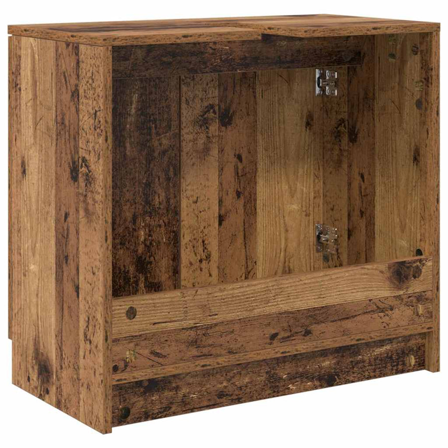 Badkamer Kast Oud Hout 64,5 x 33,5 x 59 cm Bewerkt hout