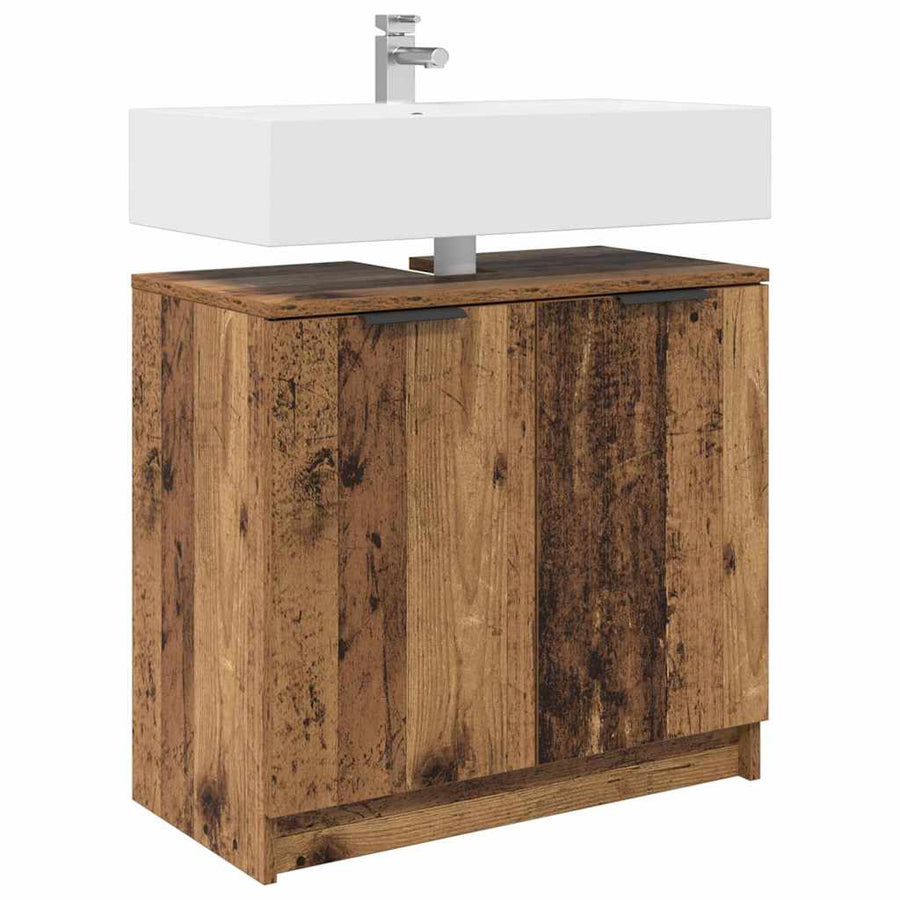 Badkamer Kast Oud Hout 64,5 x 33,5 x 59 cm Bewerkt hout