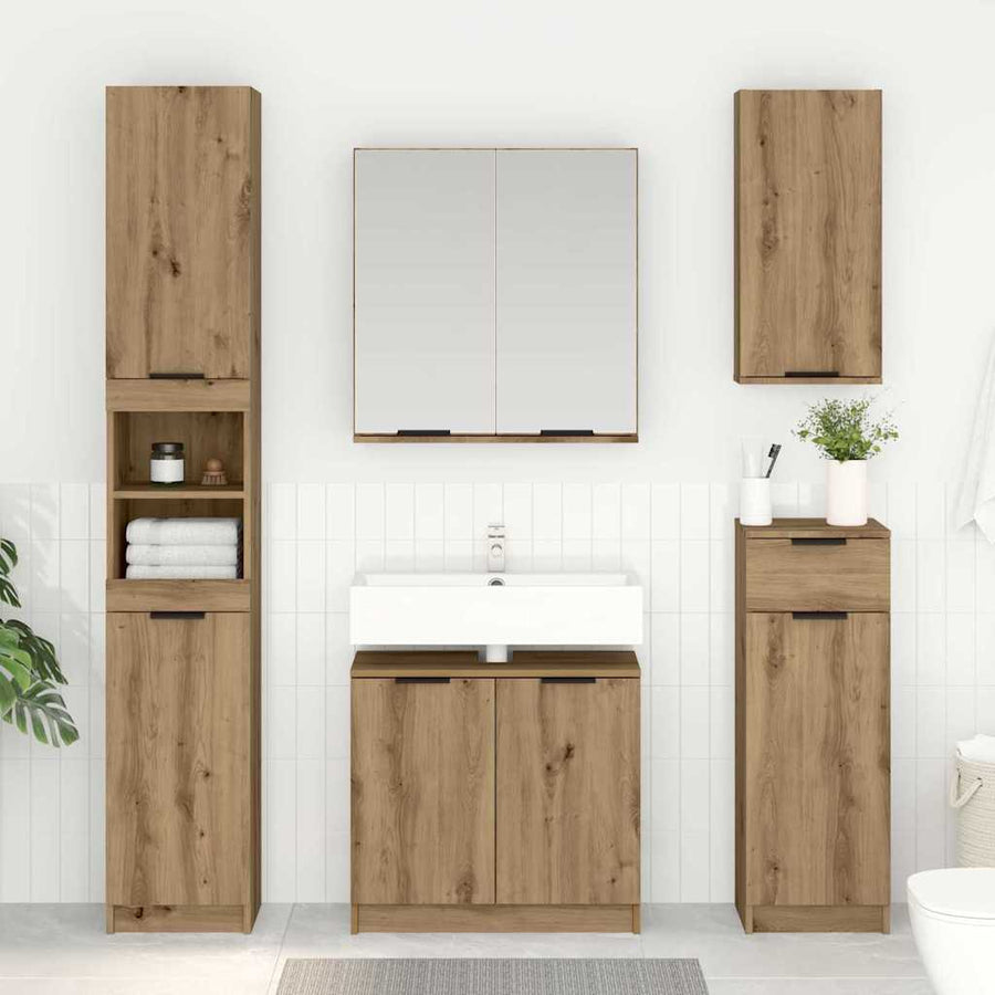 Badkamer Kast Artisan Eiken 64,5 x 33,5 x 59 cm Bewerkt hout