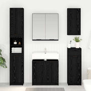 Badkamerkast zwart eiken 64,5x33,5x59 cm